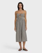 Beach Check Midi Dress - White/Black