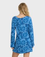 Way Out West Long Sleeve Mini Dress - True Navy - Image 2