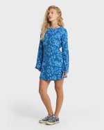 Way Out West Long Sleeve Mini Dress - True Navy - Image 3
