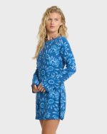 Way Out West Long Sleeve Mini Dress - True Navy - Image 4