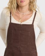 Wild Pursuit Overall Cord Romper - Teak - Image 5