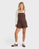 Wild Pursuit Overall Cord Romper - Teak - Image 3
