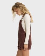 Wild Pursuit Overall Cord Romper - Teak - Image 4