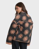 Folk Story Quilted Jacket - Black Sands - Image 2