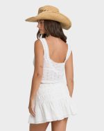 Eyelet Forever Tank Top - Salt Crystal - Image 2