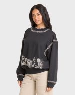 Sea Treasure Kendal Crewneck Sweatshirt - Black Sands - Image 4