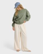 Vibes Kendal Crewneck Sweatshirt - Army Green - Image 4