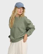Vibes Kendal Crewneck Sweatshirt - Army Green - Image 5