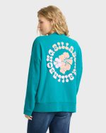 Pinky Keen Palm Crewneck Sweatshirt - Deep Lagoon - Image 2
