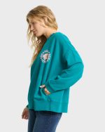 Pinky Keen Palm Crewneck Sweatshirt - Deep Lagoon - Image 4