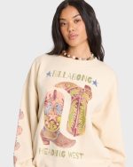 Ride In Crewneck Sweatshirt - White Cap - Image 5