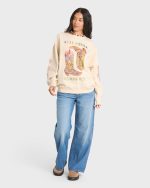 Ride In Crewneck Sweatshirt - White Cap - Image 3
