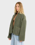 Camper Reversible Fleece Jacket - Canteen - Image 3