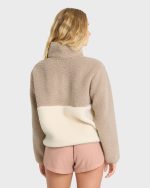 Horizon Sherpa Mock Neck Half Zip Sweatshirt - Cobblestone - Image 2