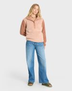 Switchback Sherpa Half Snap Fleece Pullover - Sugar Almond - Image 3