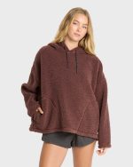 Time Out Sherpa Fleece Pullover Hoodie - Espresso