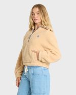 Barra Sherpa Half-Zip Sweatshirt - Buttercream - Image 4