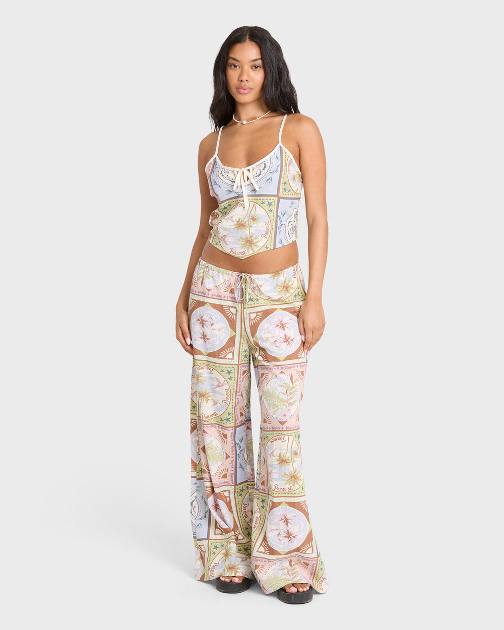 BL001081W_WCP_OM-F.jpg Into The Sun Woven Pants - White Cap - Image 1