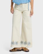 Hibiscus Wave 5-Pocket Pants - White Cap - Image 7