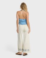 Hibiscus Wave 5-Pocket Pants - White Cap - Image 2