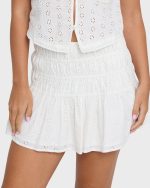 Eyelet Forever Mini Skirt - Salt Crystal - Image 5