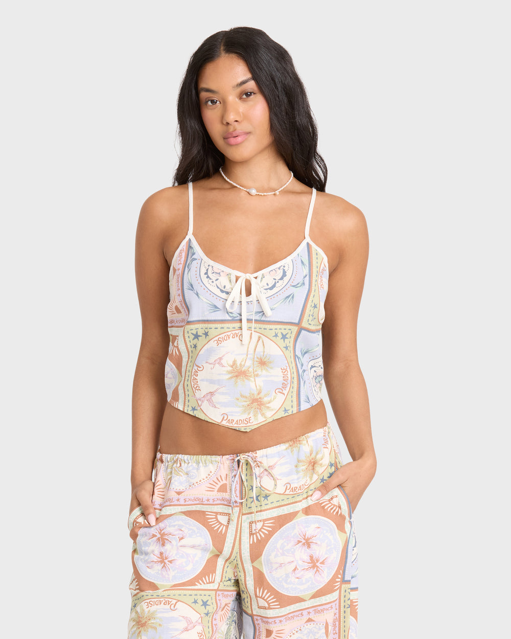 BL001098W_WCP_OM-F.jpg Into The Sun Tank Top - White Cap - Image 1