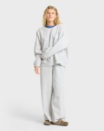 Sunset Palm Crewneck Sweatshirt - Heather Gray - Image 3