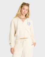 Palm 73 Zip-Up Hoodie - White Cap