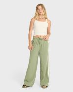 Wave Stamp Knit Pants - Army Green - Image 4