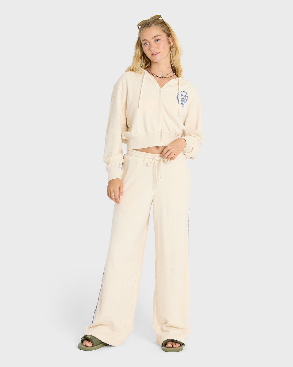 BL001108W_WCP_OM-F.jpg Palm 73 Fleece Sweatpants - White Cap - Image 1