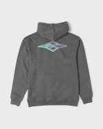 Crayon Wave Pullover Hoodie - Dark Gray Heather - Image 7