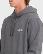 Crayon Wave Pullover Hoodie - Dark Gray Heather - Image 5