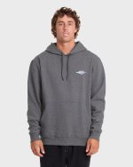 Crayon Wave Pullover Hoodie - Dark Gray Heather - Image 2