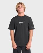 All Day Wave Loose Fit UPF 50 Short Sleeve Surf Tee - Black