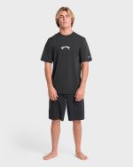 All Day Wave Loose Fit UPF 50 Short Sleeve Surf Tee - Black - Image 3