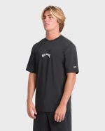 All Day Wave Loose Fit UPF 50 Short Sleeve Surf Tee - Black - Image 4