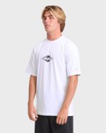 All Day Wave Loose Fit UPF 50 Short Sleeve Surf Tee - White - Image 4