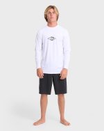 All Day Wave UPF 50 Long Sleeve Surf Tee - White - Image 3