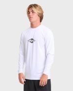 All Day Wave UPF 50 Long Sleeve Surf Tee - White - Image 4