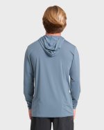 Arch Mesh Hooded UPF 50 Long Sleeve Surf Tee - China Blue - Image 2