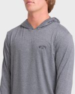 Arch Mesh Hooded UPF 50 Long Sleeve Surf Tee - Light Gray Heather - Image 5