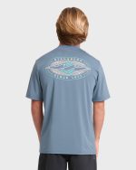 Rift UPF 50 Short Sleeve Surf Tee - China Blue