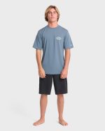 Rift UPF 50 Short Sleeve Surf Tee - China Blue - Image 3