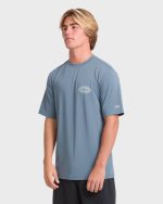 Rift UPF 50 Short Sleeve Surf Tee - China Blue - Image 4