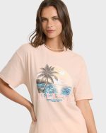 Make A Splash Short Sleeve Cotton Graphic T-Shirt - Cherry Blossom - Image 5