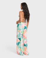 Split Spirit Elastic Waist Pants - Misty Blue - Image 2
