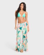 Split Spirit Elastic Waist Pants - Misty Blue - Image 3