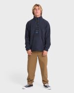 Frontier Mockneck Quarter-Zip Fleece - True Navy - Image 3