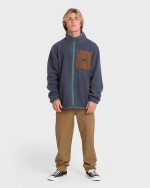 Alpine Mock Neck Full-Zip Fleece - Blue Graphite - Image 3