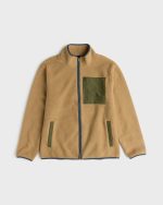 Alpine Mock Neck Full-Zip Fleece - Pale Khaki - Image 6